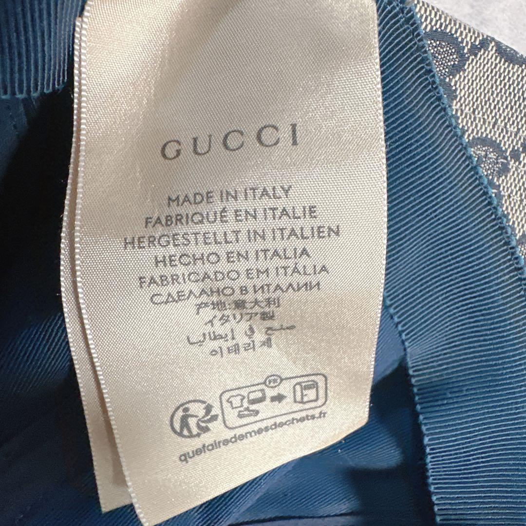 Gucci グッチ ベースボールキャップ 帽子 保存袋つき サイドロゴ