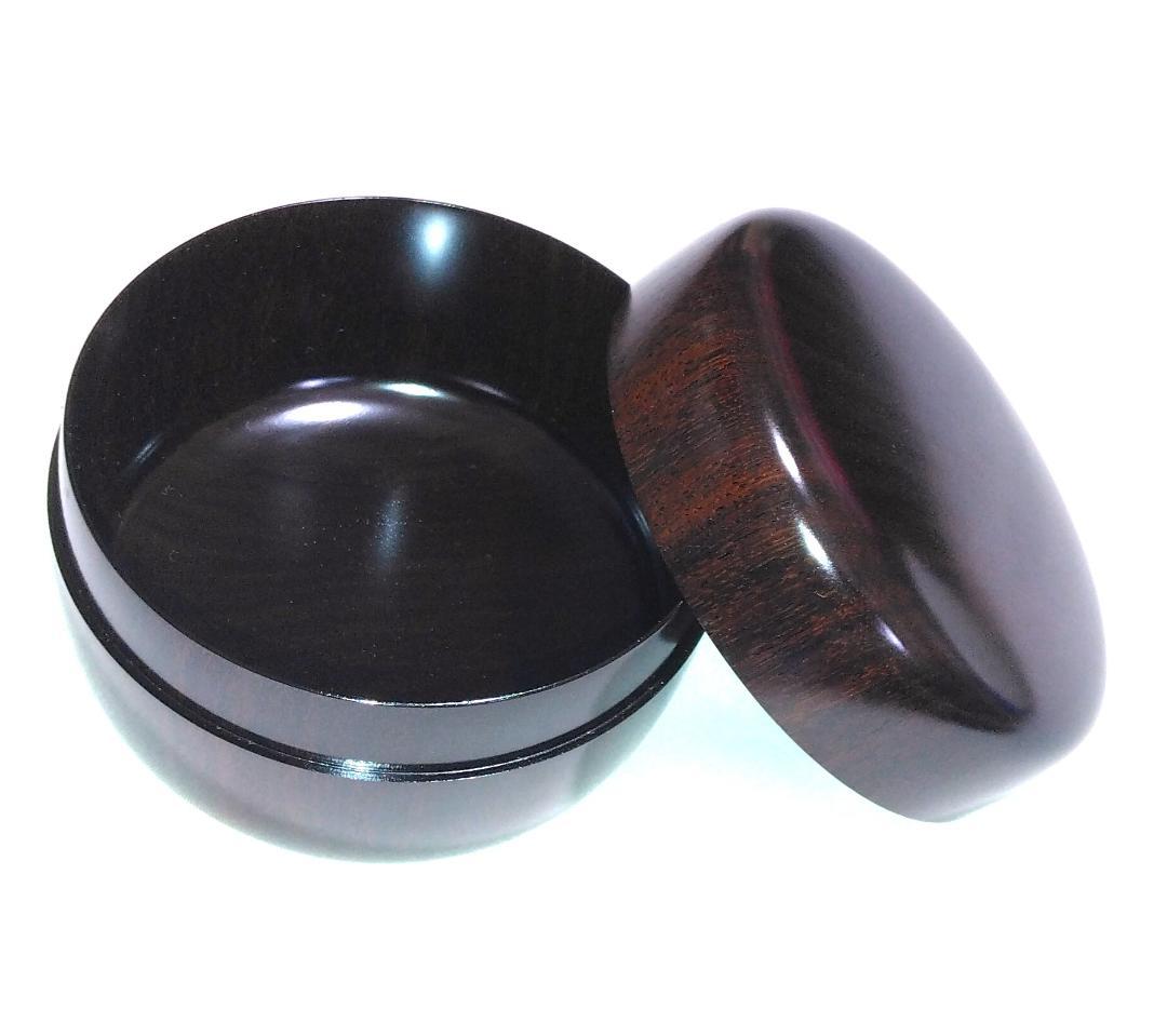 茶道具　木工芸無形文化財保持者　人間国宝　川北良造作　紫檀平棗　超美品！！