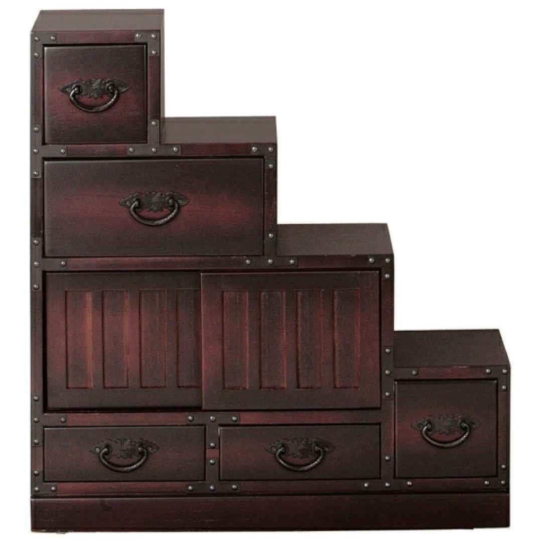 階段箪笥　右下がり