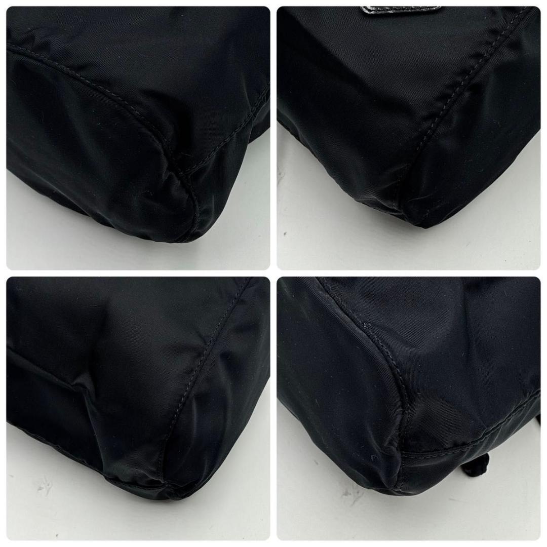 ℛ⃛　プラダ ポーチ 三角ロゴ ナイロン ドローストリング 巾着 黒