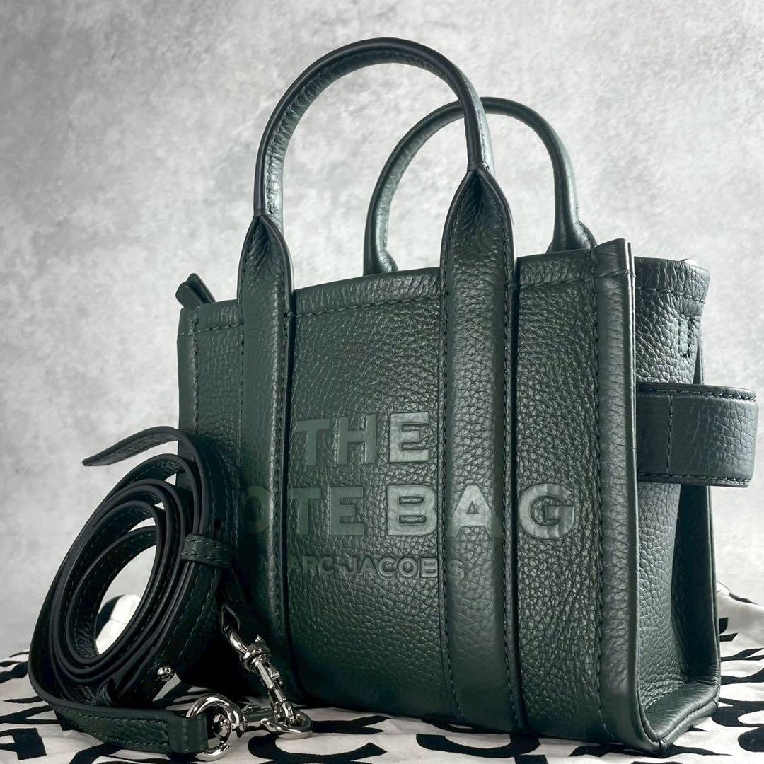 ✨稀少✨極美品✨マークジェイコブス　ザ トートバッグ　ミニ　2way レザー　緑