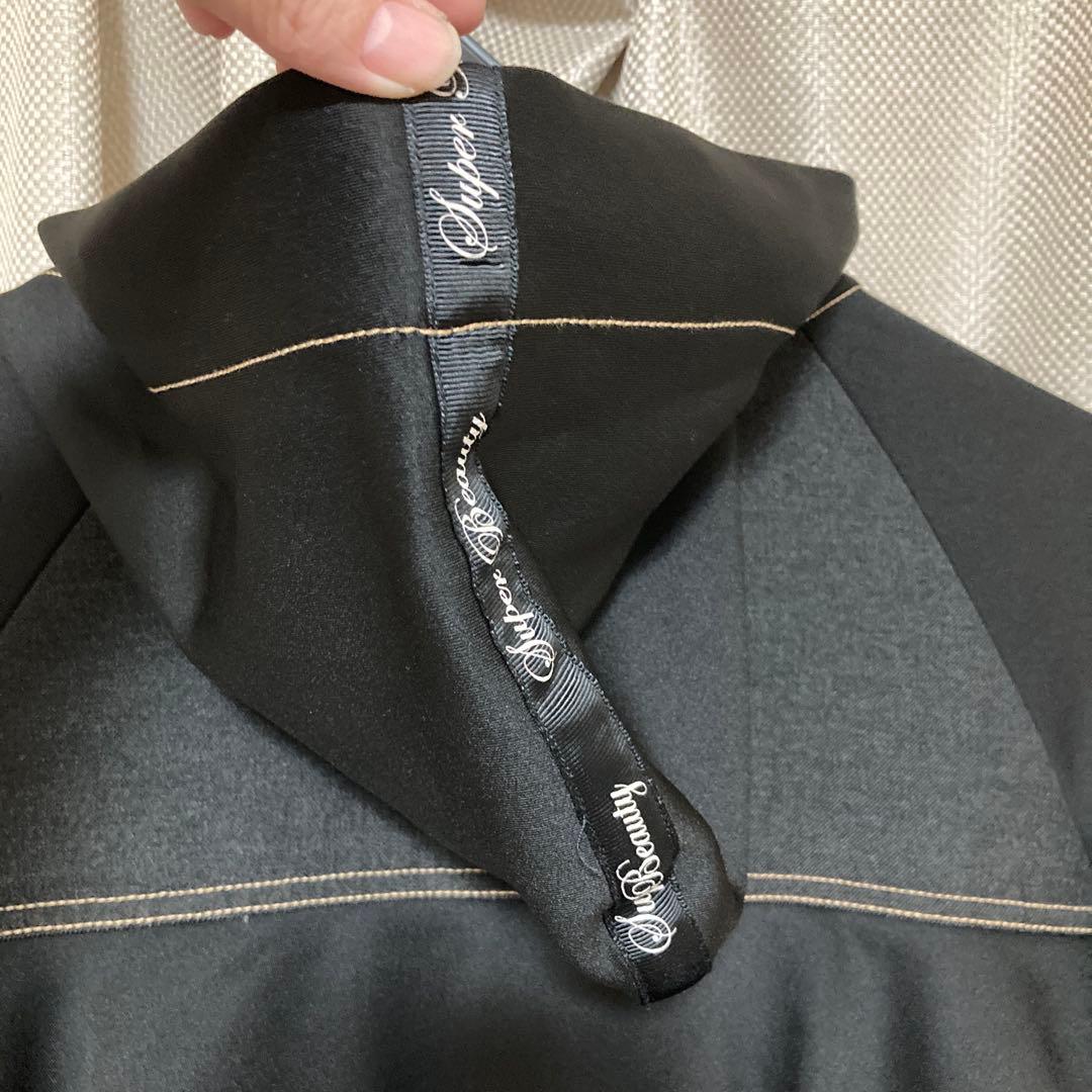 Super Beauty スーパービューティ　フード付きロングコート　ビジューL