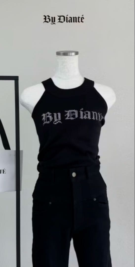 dianteブラック タンクトップ