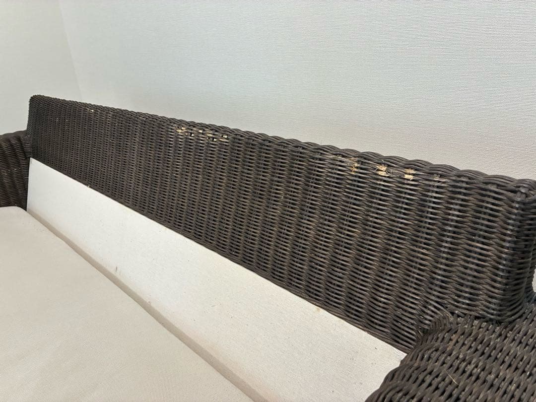 【最終値下げ】a.flat シン・ラタンソファ （2人掛け）& ヘッドレスト