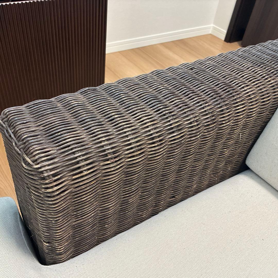 【最終値下げ】a.flat シン・ラタンソファ （2人掛け）& ヘッドレスト