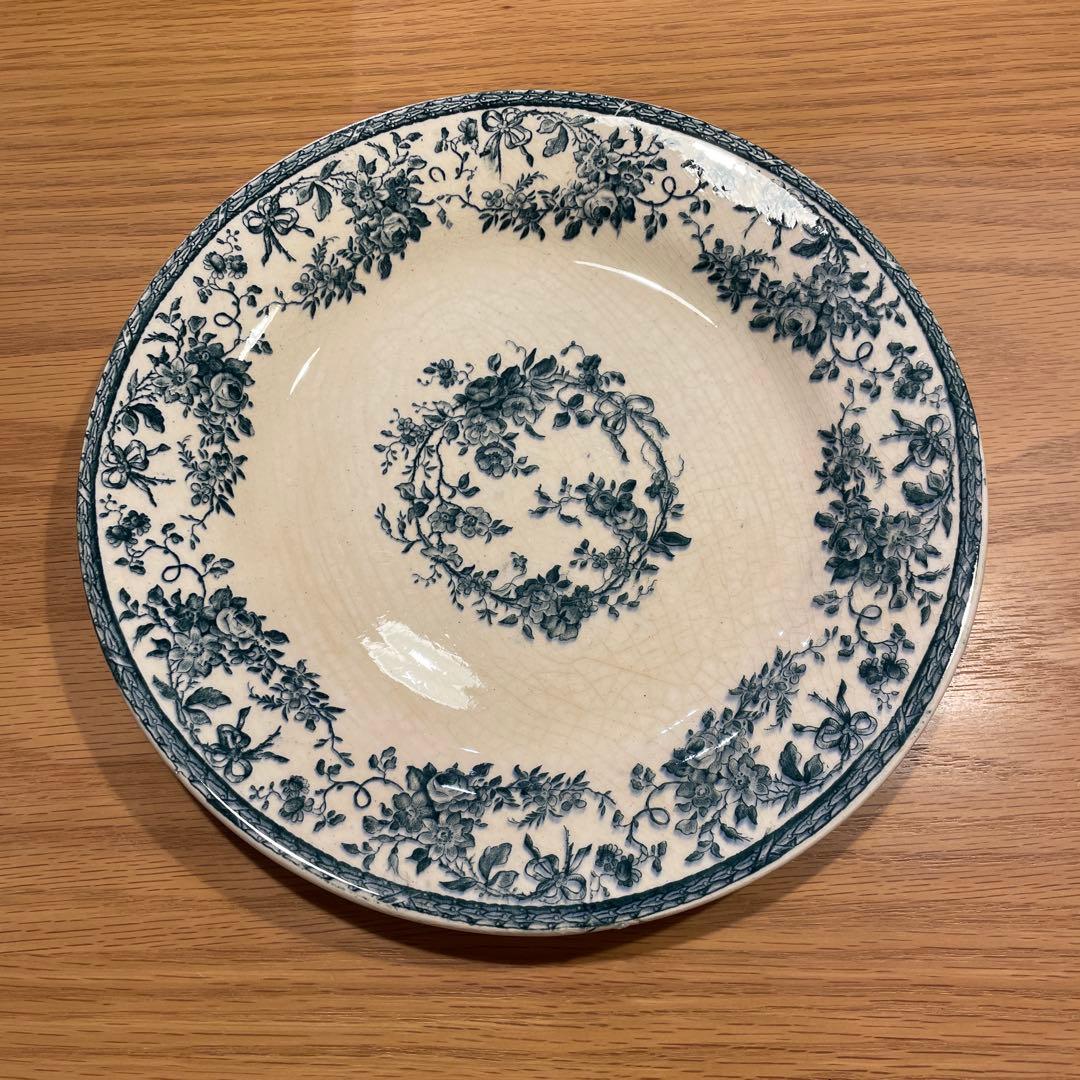 アンティークプレート　Gien ジアン ディナープレート フランス 絵皿