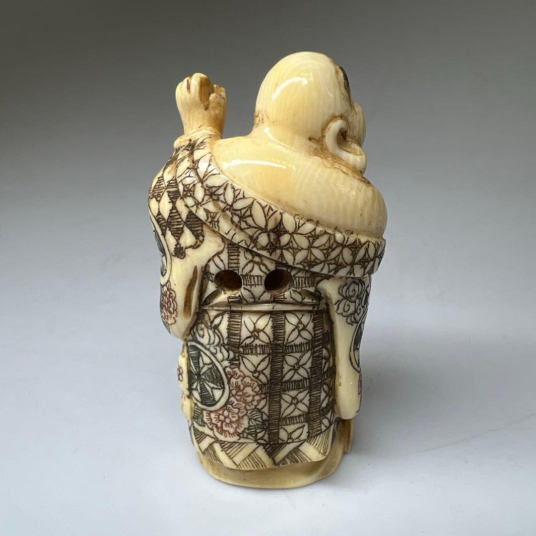 極上布袋根付　24g 東Y8-0206☆2F