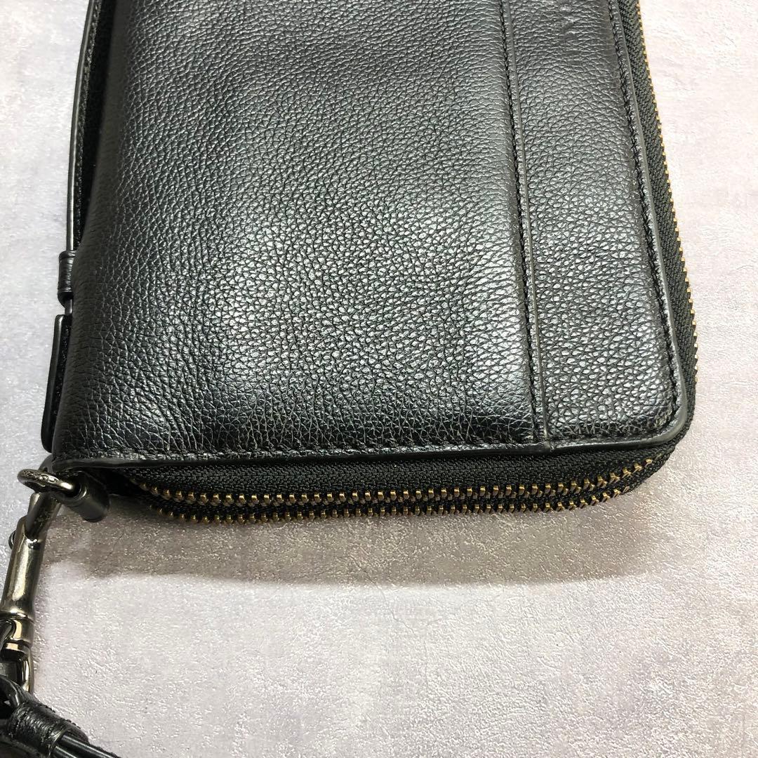 ✨️極美品✨️ コーチ ダブルジップ トラベル オーガナイザー 長財布 レザー 黒