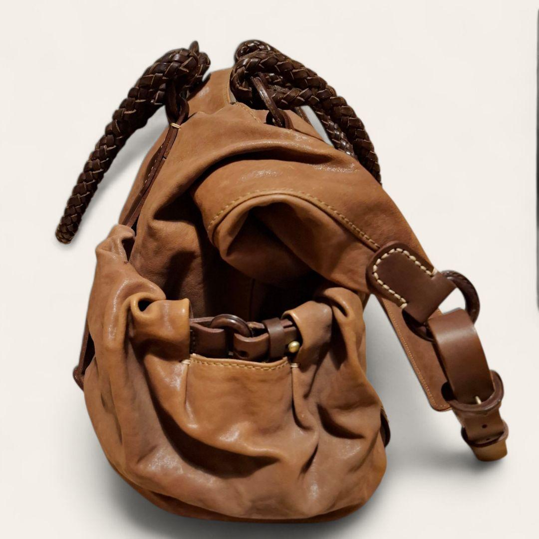 タグ付き genten ゲンテン 2way レザー ボストンバッグ ショルダー