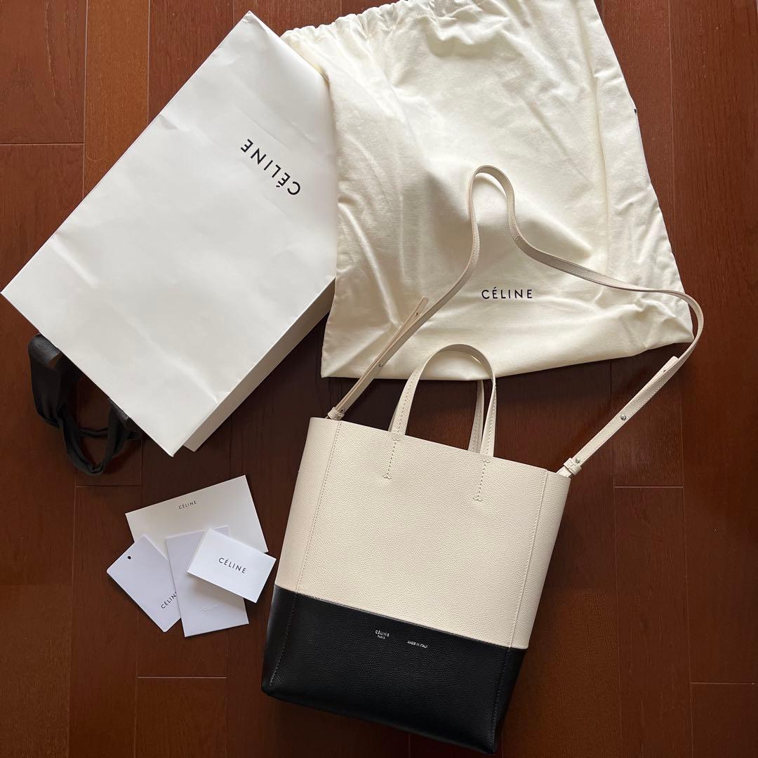 CELINE カバ スモール ホワイト×ブラック