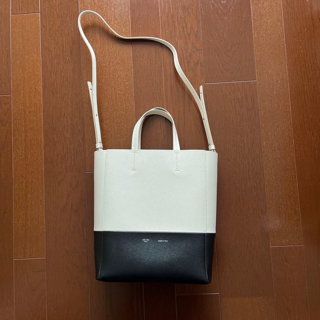 CELINE カバ スモール ホワイト×ブラック