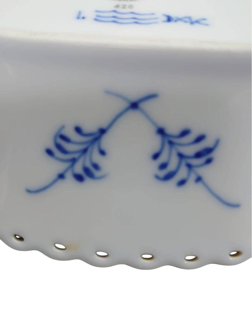 希少 ロイヤルコペンハーゲン フルレース ケーキディッシュ スクエア