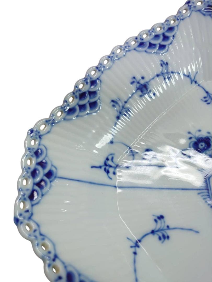 希少 ロイヤルコペンハーゲン フルレース ケーキディッシュ スクエア