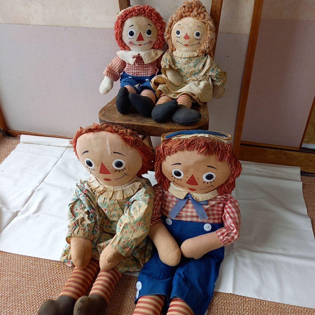 カントリードール　希少　アンティーク　アン&アンディ　４体セット