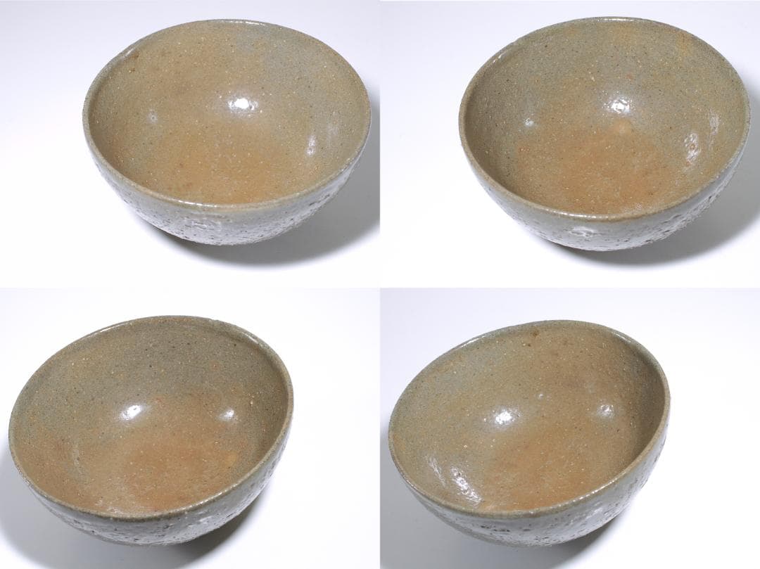 初代 久世久宝(1874-1947) 古伊羅保 茶碗 [銘：花巻]