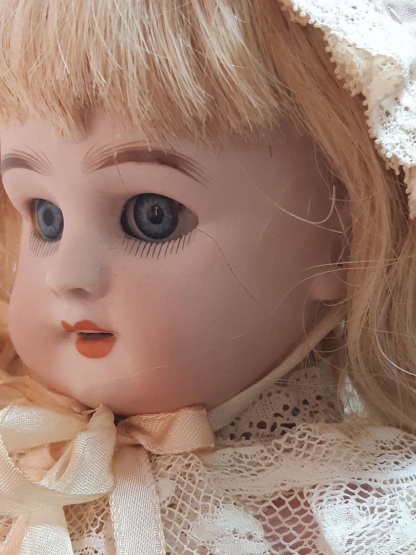 アンティーク ビスクドール DEP ジュモー / 着せ替えドレス+ウィッグ付き