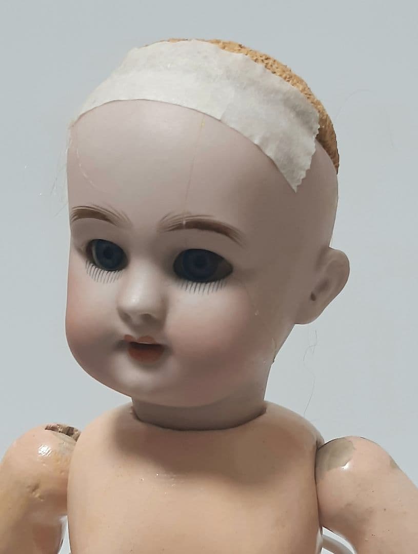 アンティーク ビスクドール DEP ジュモー / 着せ替えドレス+ウィッグ付き