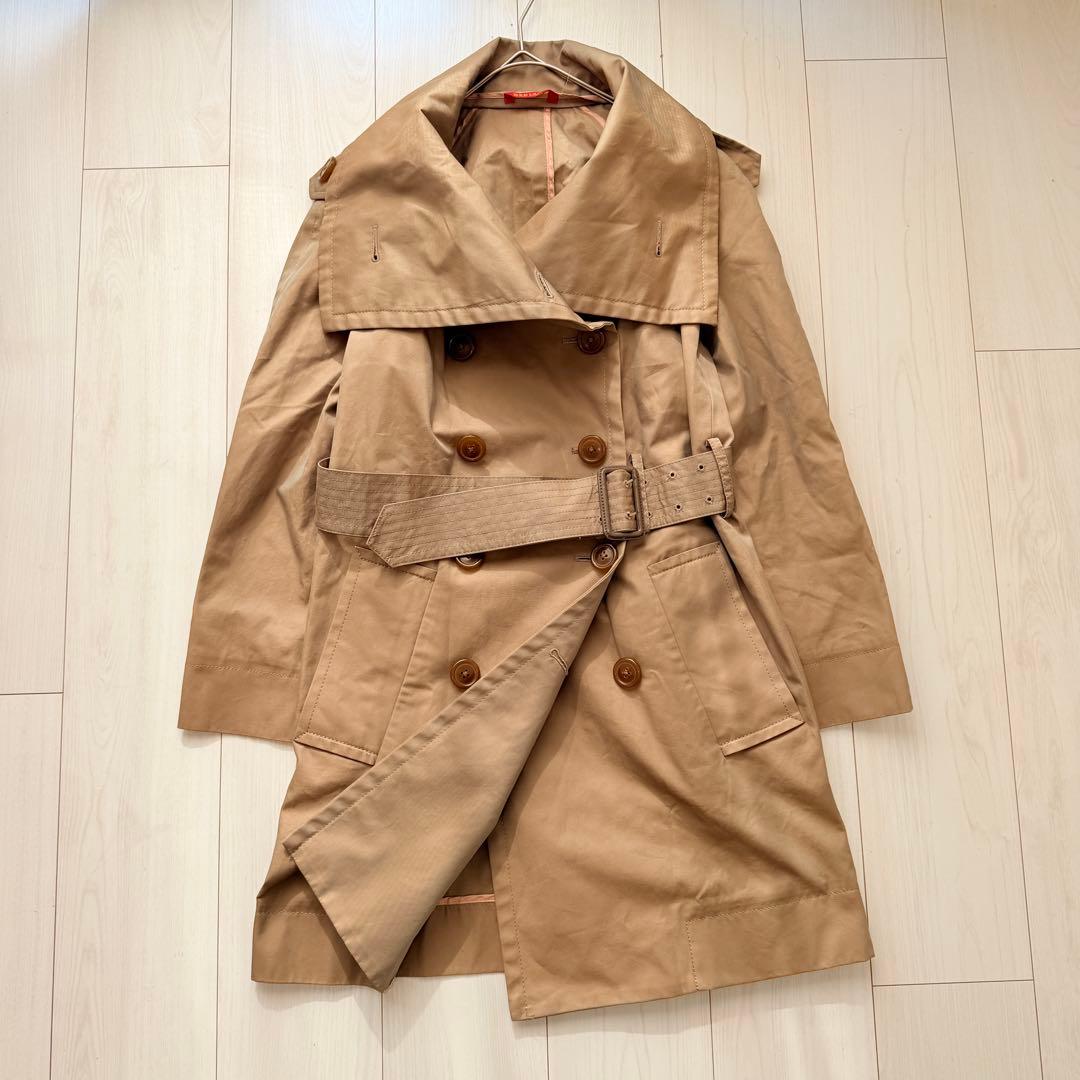 希少✨ ヴィヴィアンウエストウッド　女優襟　変形トレンチコート　ビッグカラー