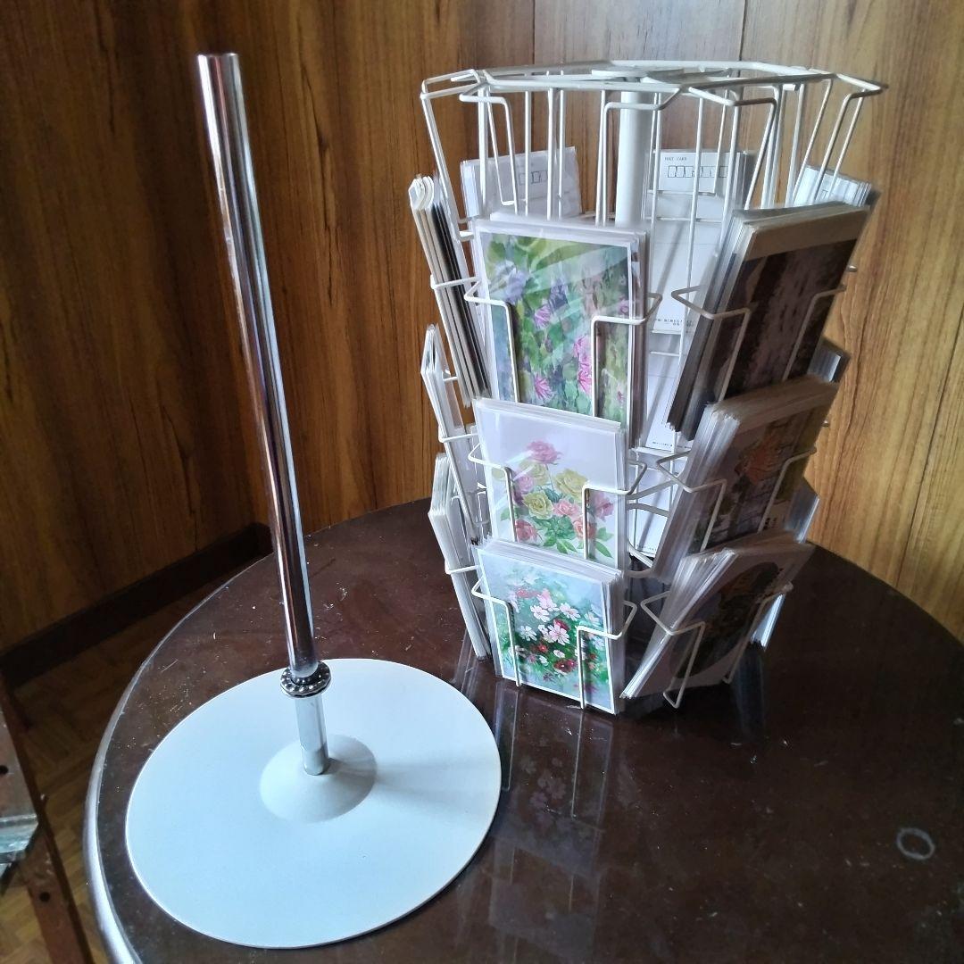 業務用、卓上ポストカード ラック。カードは付いておりません。４段６面