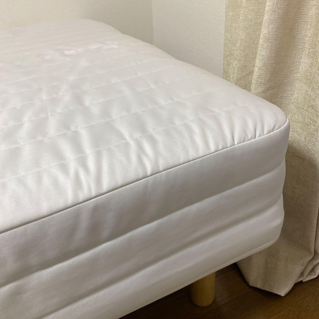 無印良品　ホワイト 脚付きマットレス セミダブル　【2月13日まで】