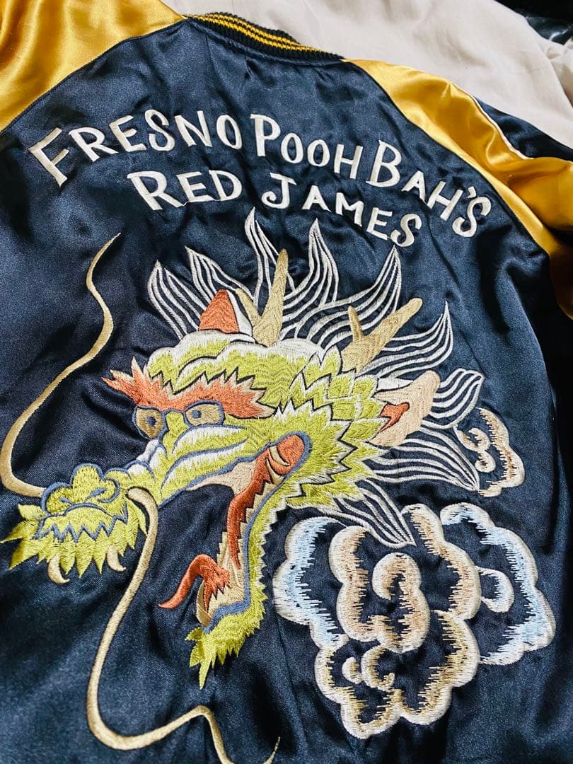 BEAMS 美品 ２面用 日本限定 龍 スカジャン unisex サテン