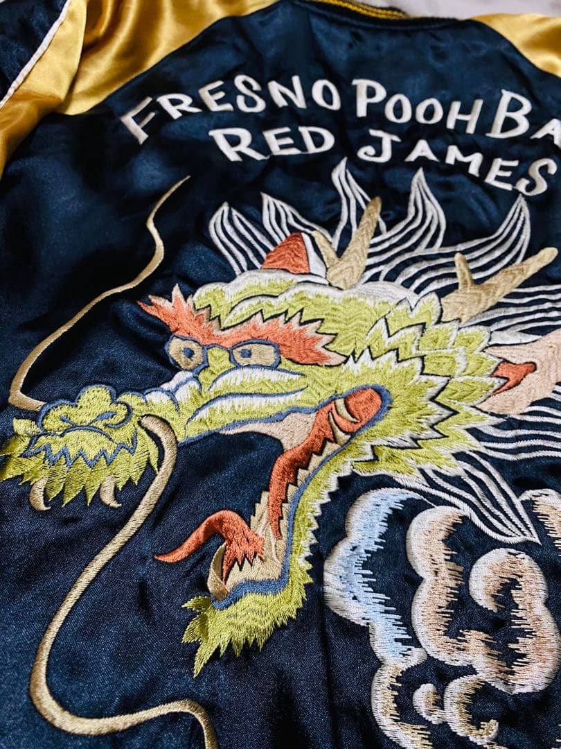 BEAMS 美品 ２面用 日本限定 龍 スカジャン unisex サテン