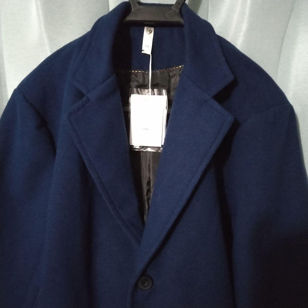 P K BミドルチェスターコートＬロイヤルブルー中肉軽量未使用品