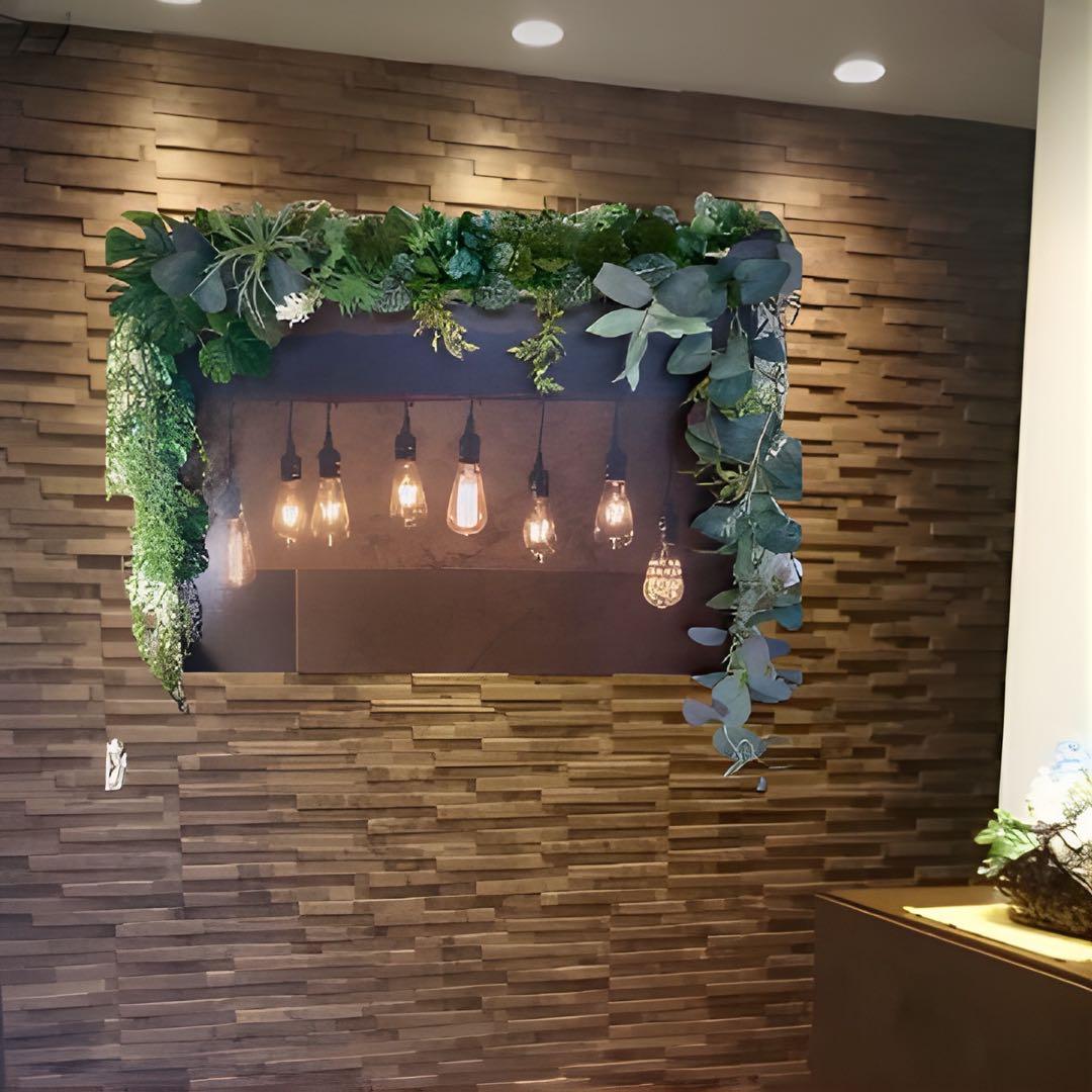 光触媒、人工観葉植物、ウォールグリーン　フェイクグリーン　壁掛け　絵画セット60