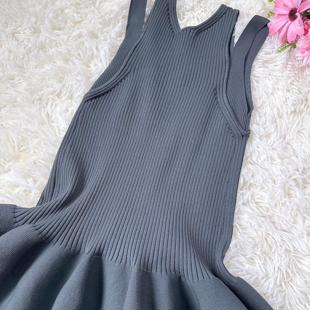 ETRE TOKYO エトレトウキョウ　ペプラムヘムニットタンクトップ