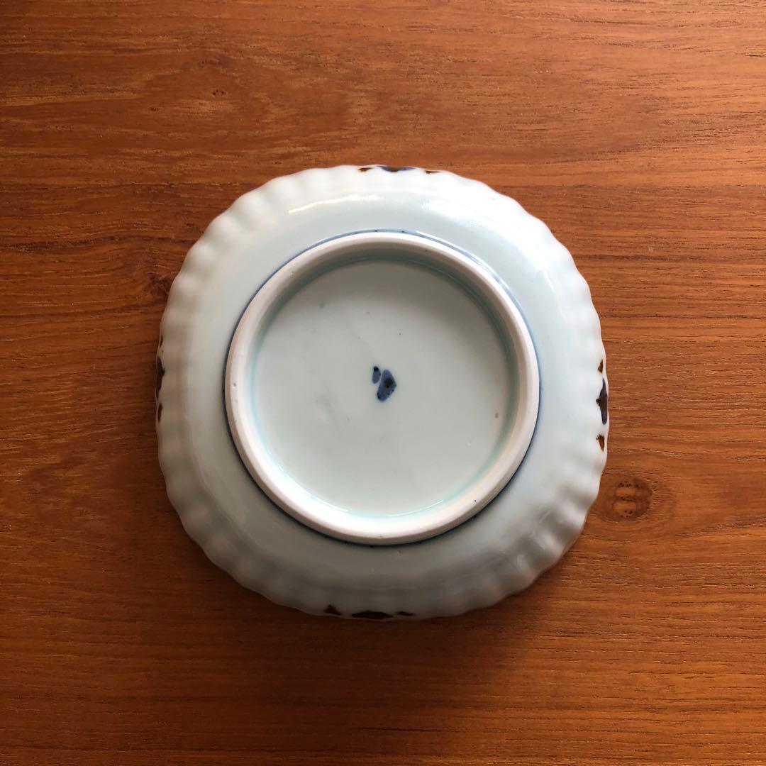 山口利枝　草花文しのぎ四方鉢　二個セット