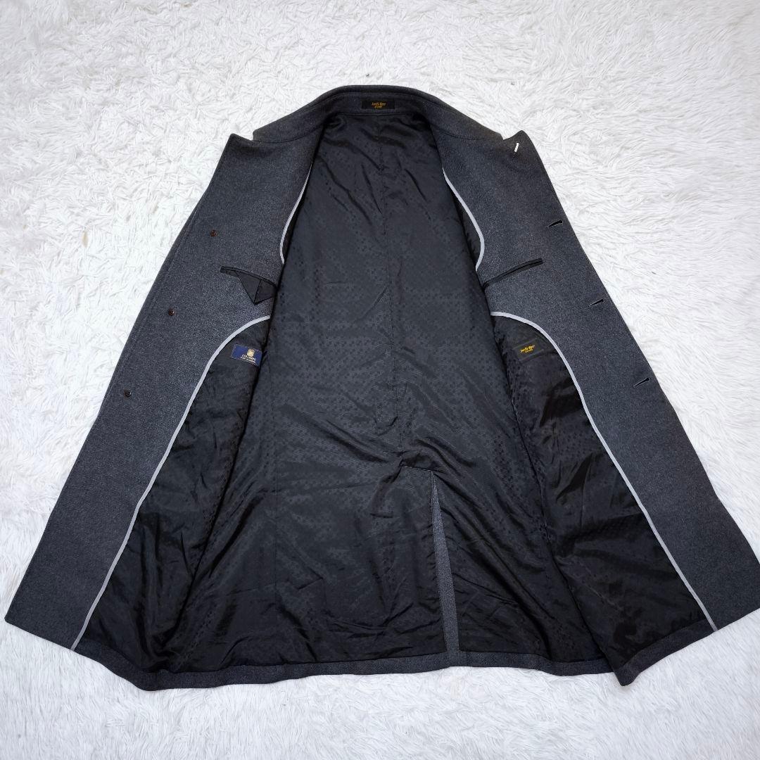 【未使用級】Savile Rowコロンボ カシミヤ100% ヘリンボーンコートL