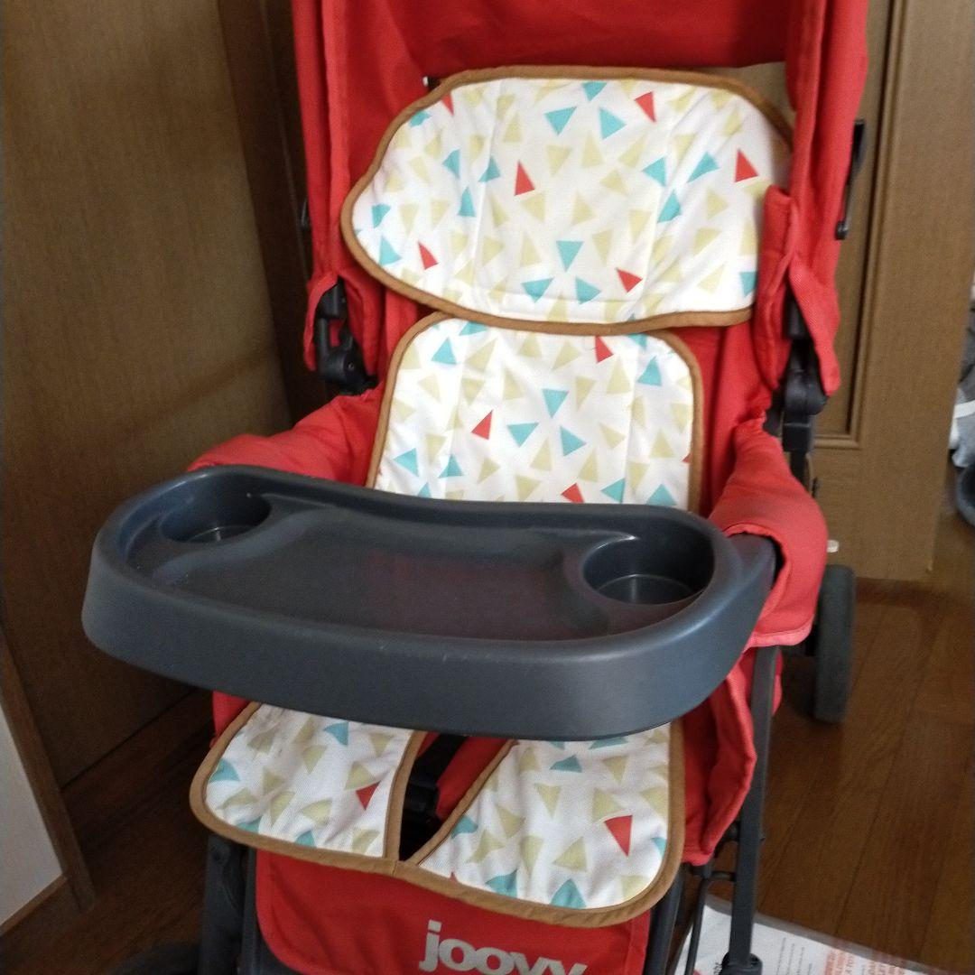【直接取引希望　兵庫宝塚市】Joovy 2人乗りベビーカー 専用レインカバー等付
