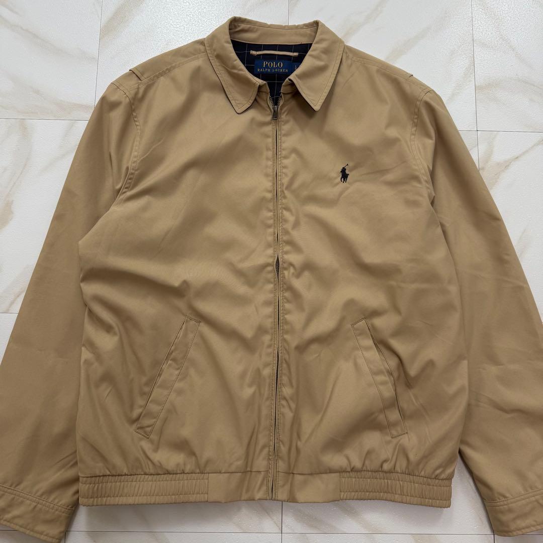 極美品✨ポロ ラルフローレン スイングトップ 黒ポニー刺繍 ベージュ L