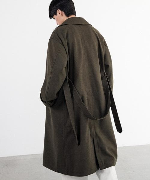 【完売品/S/即日発送】SMOOTH MELANGE WRAP COAT