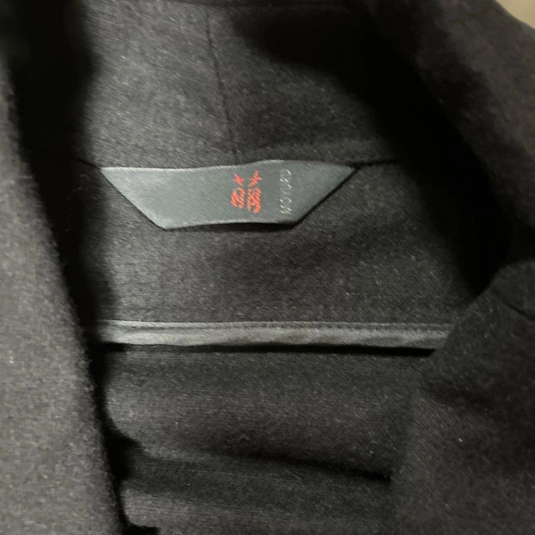 萌　オーバーサイズ　ゆったり異素材 コクーン コート 個性的　黒