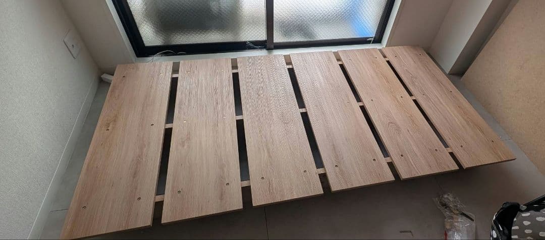 【引取限定】LOWYA すのこベッド　セミシングル　シャビーナチュラル