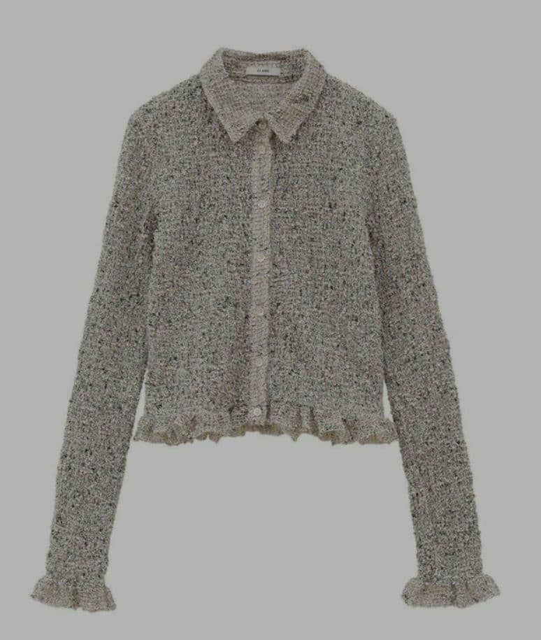 【美品】CLANE 長袖ニットシャツ