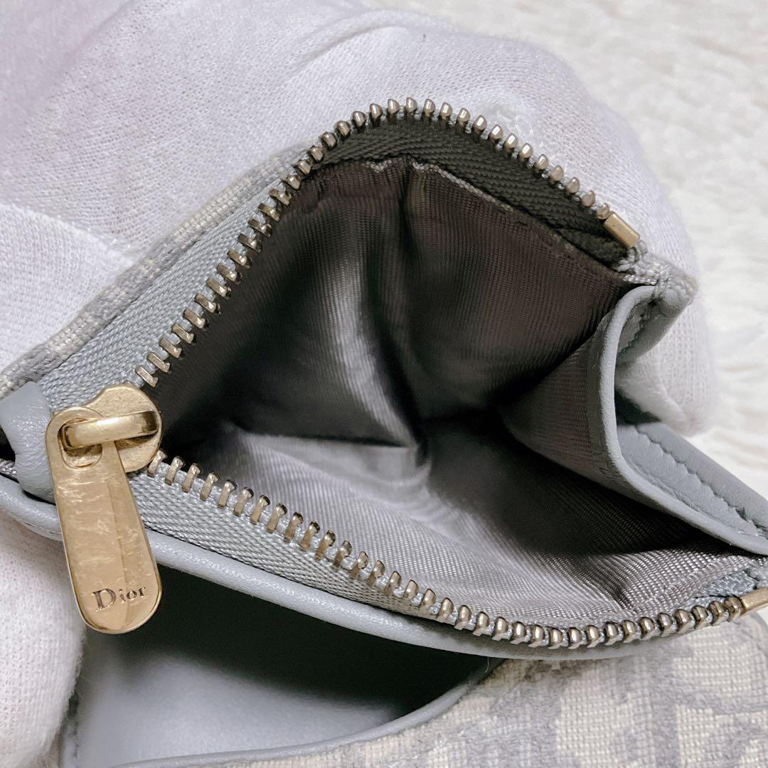 ♡美品♡DIOR 三つ折り財布 サドル オブリーク ジャカード Dロゴ チャーム