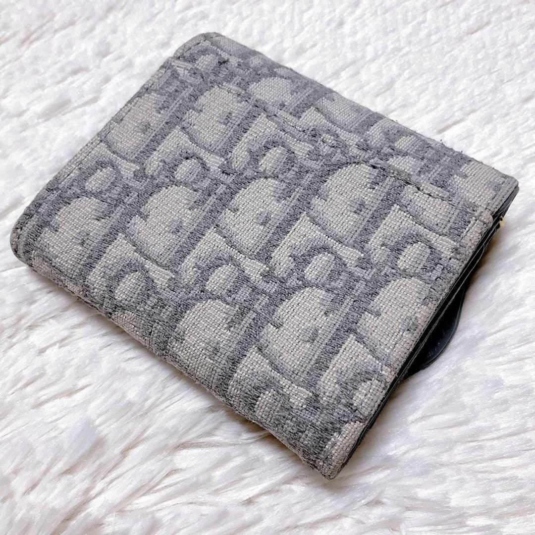 ♡美品♡DIOR 三つ折り財布 サドル オブリーク ジャカード Dロゴ チャーム