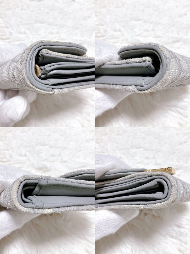 ♡美品♡DIOR 三つ折り財布 サドル オブリーク ジャカード Dロゴ チャーム