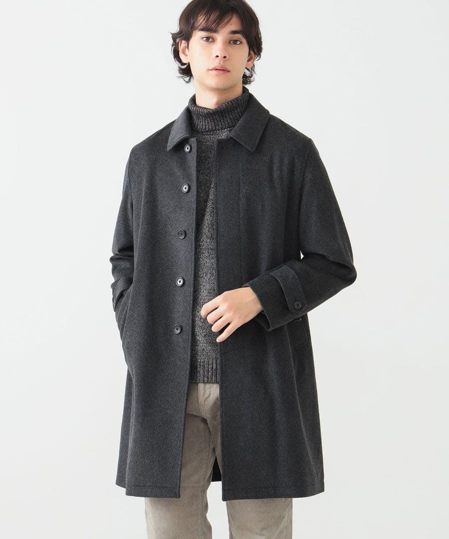 値下げ❗️ビームス BEAMS グレー ステンカラーコート サイズ50/XL