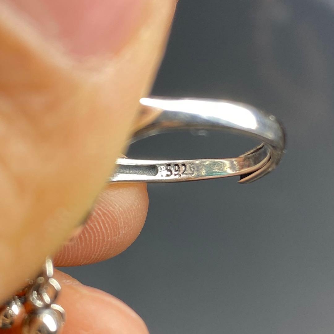 天然石リング　高品質クリソコラ　青　ナンホーンメノウ　SV925刻印