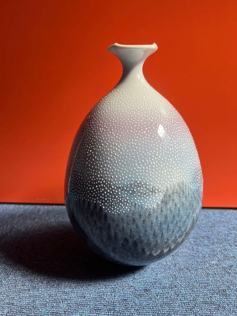 1017  藤井朱明作　日辰会友　花瓶　未使用