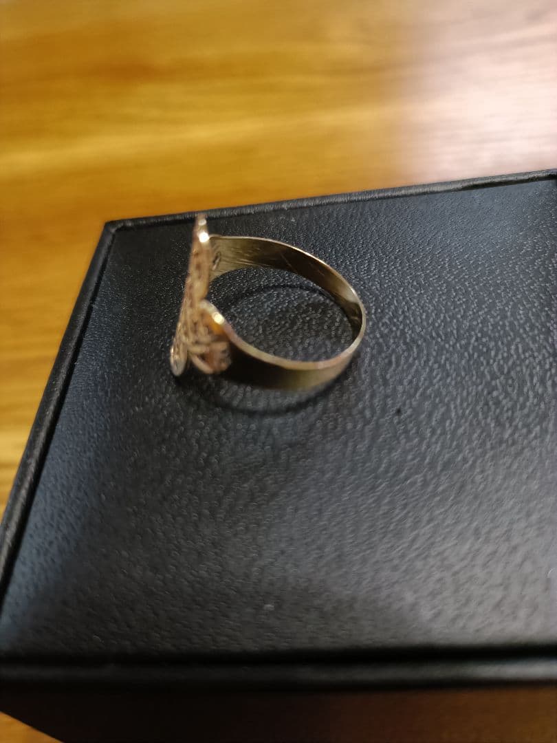 美品 K18 透かしデザインリング 13号