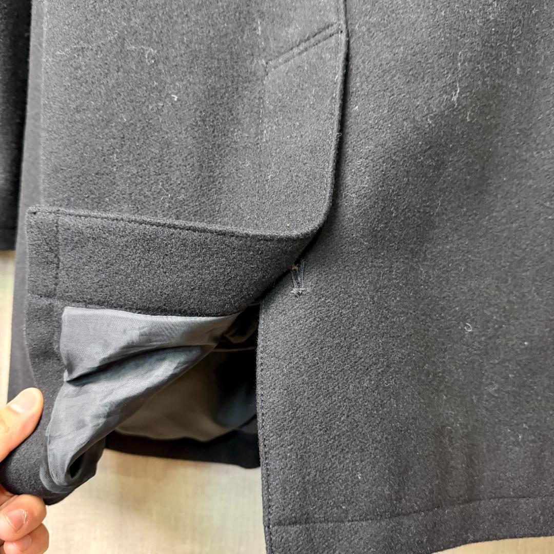 超美品 ポロラルフローレン ウール ビジネスコート 中綿ライナー付 黒