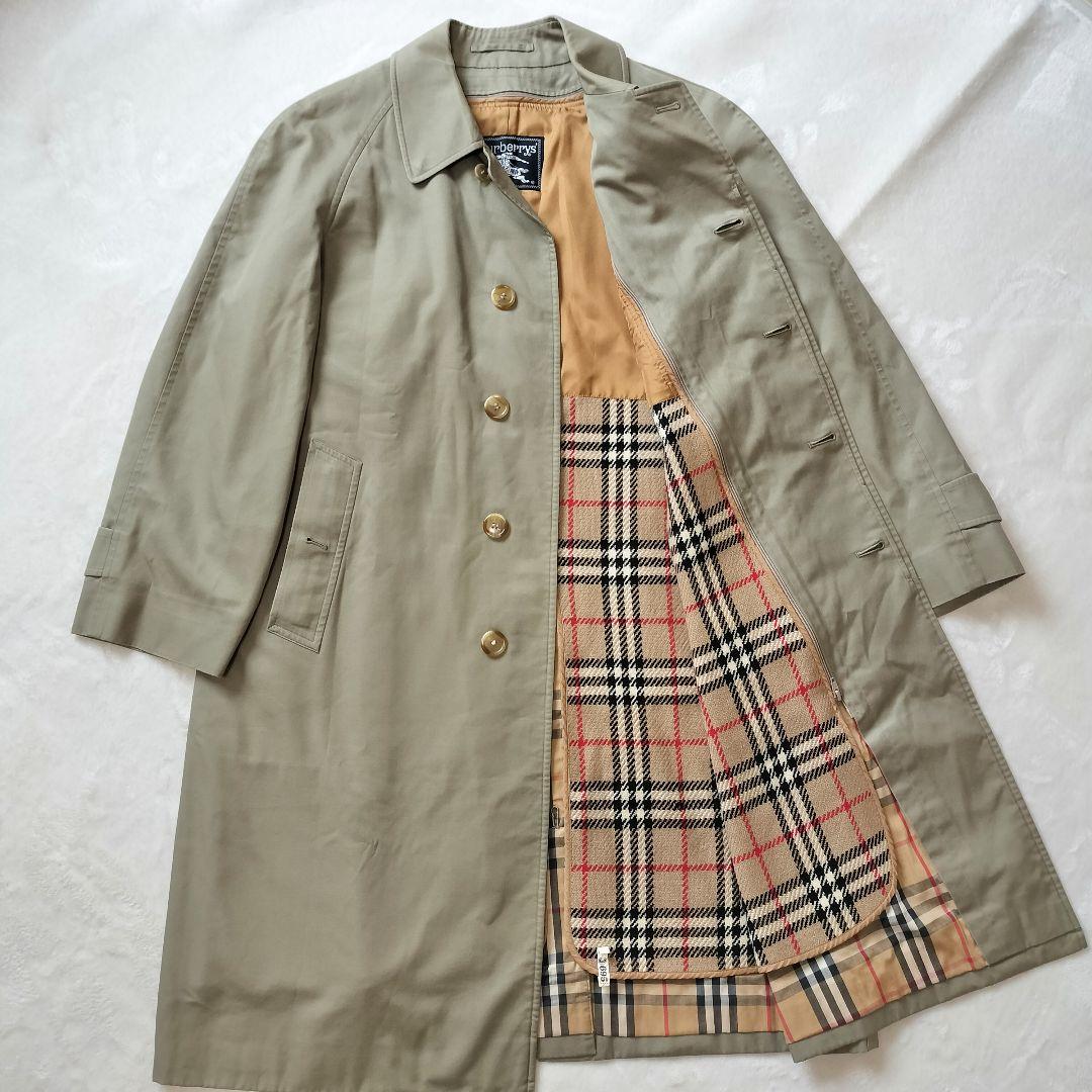 BURBERRYs ステンカラーコート　バルマカーンコート　ライナー付 カーキ