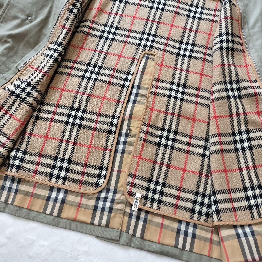 BURBERRYs ステンカラーコート　バルマカーンコート　ライナー付 カーキ