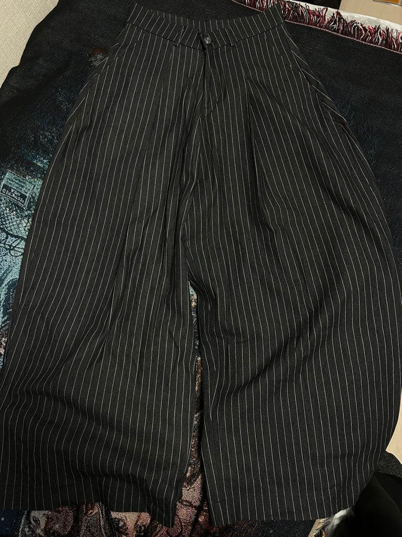 PUSH PUSH ストライプ ワイドパンツ