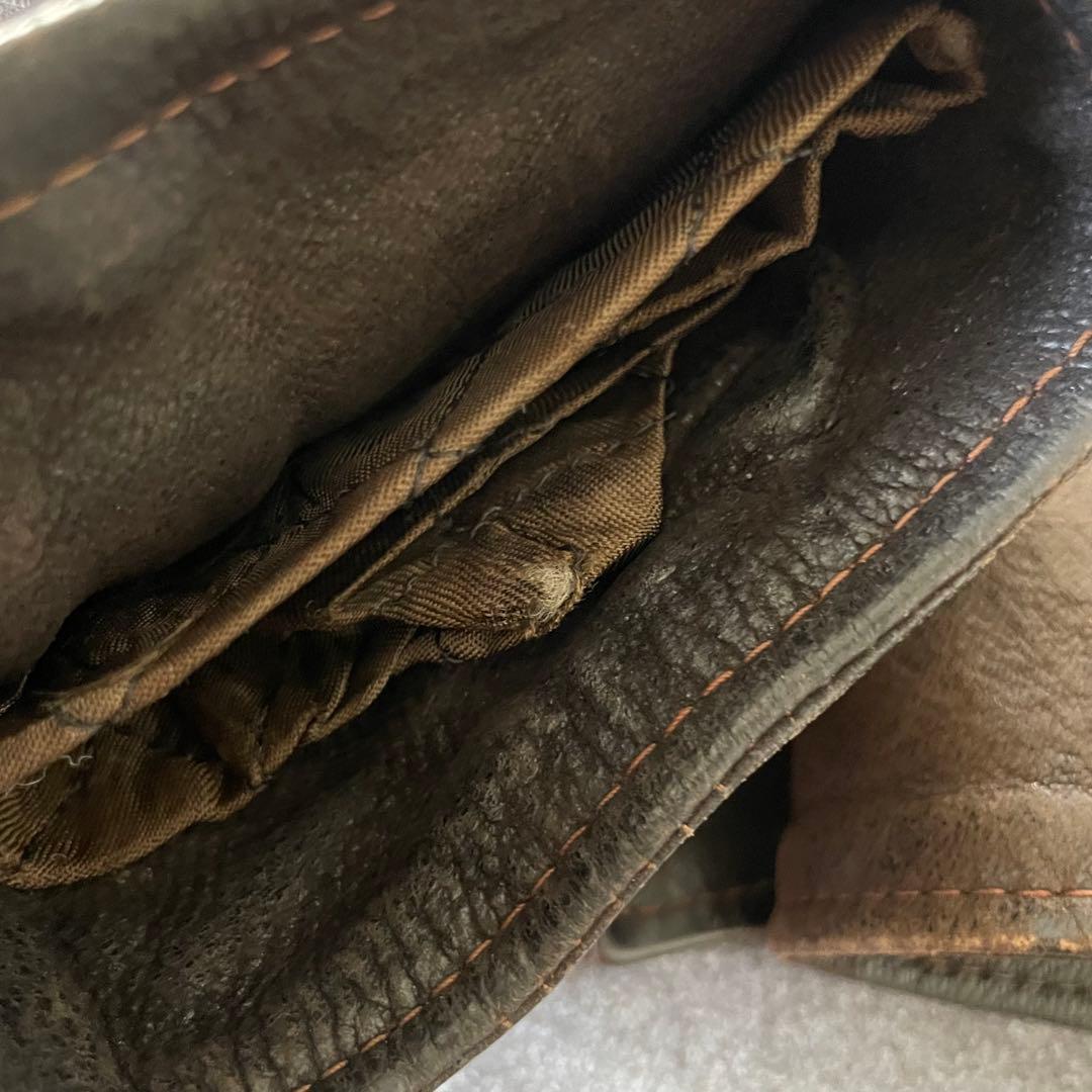 本革 90's vintage 古着 本革 レザージャケット ブラウン 3