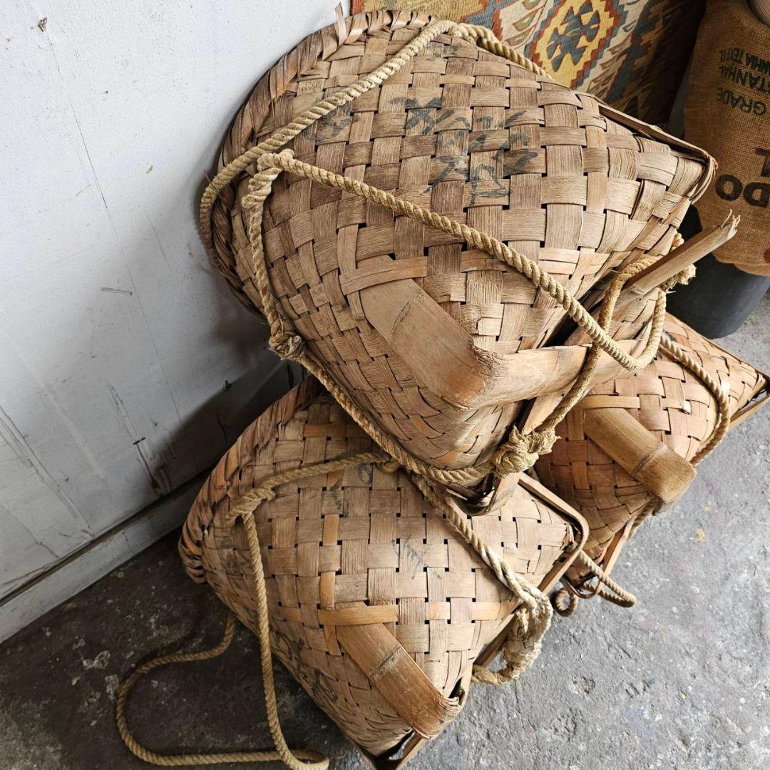 【o-073/k】籠3点 古道具 アンティーク 収納